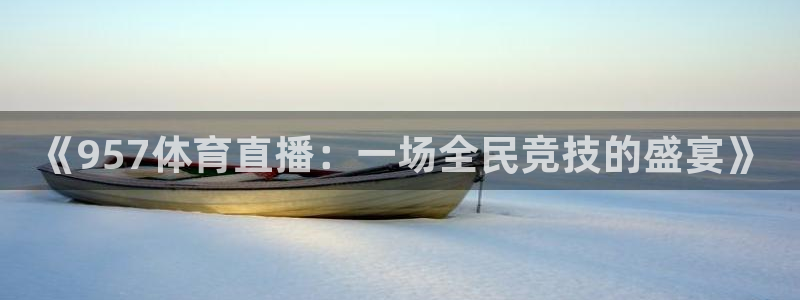 《957体育直播：一场全民竞技的盛宴》